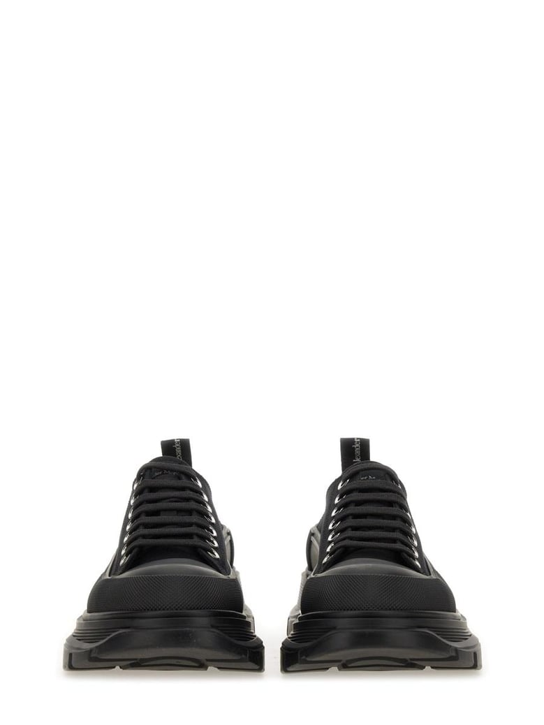 black cotton sneakers by Selfnex