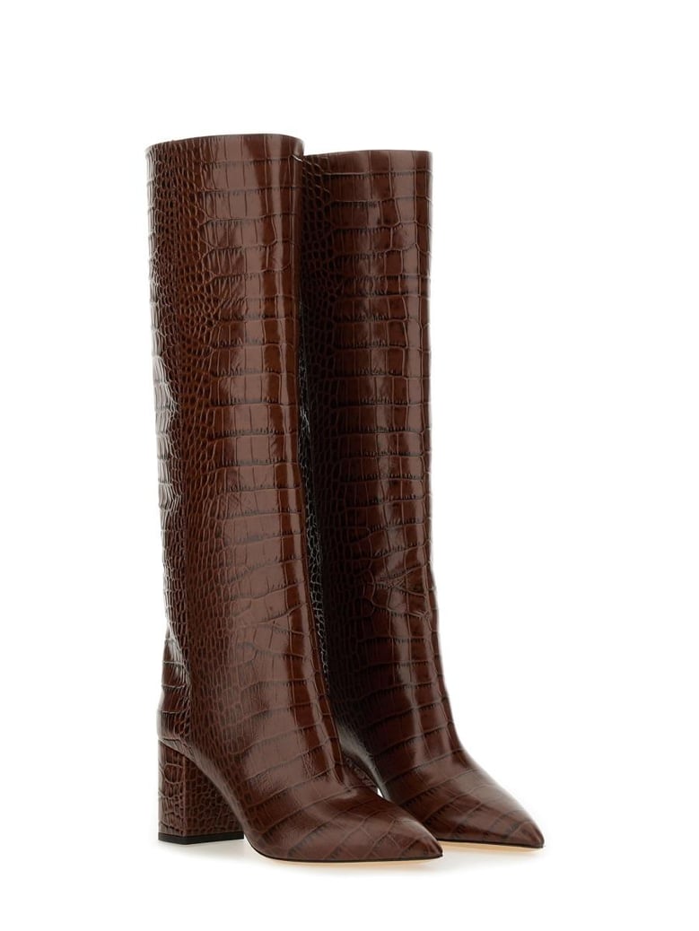 brown leather boots by Selfnex