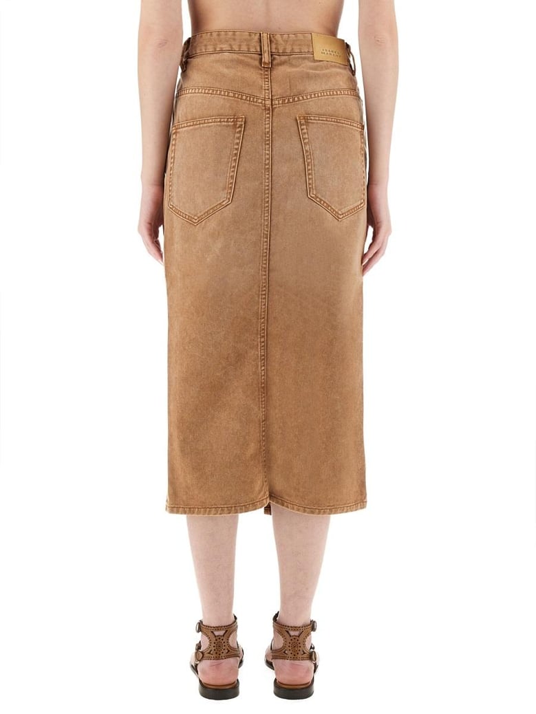 beige lyocell cotton jeans by Selfnex