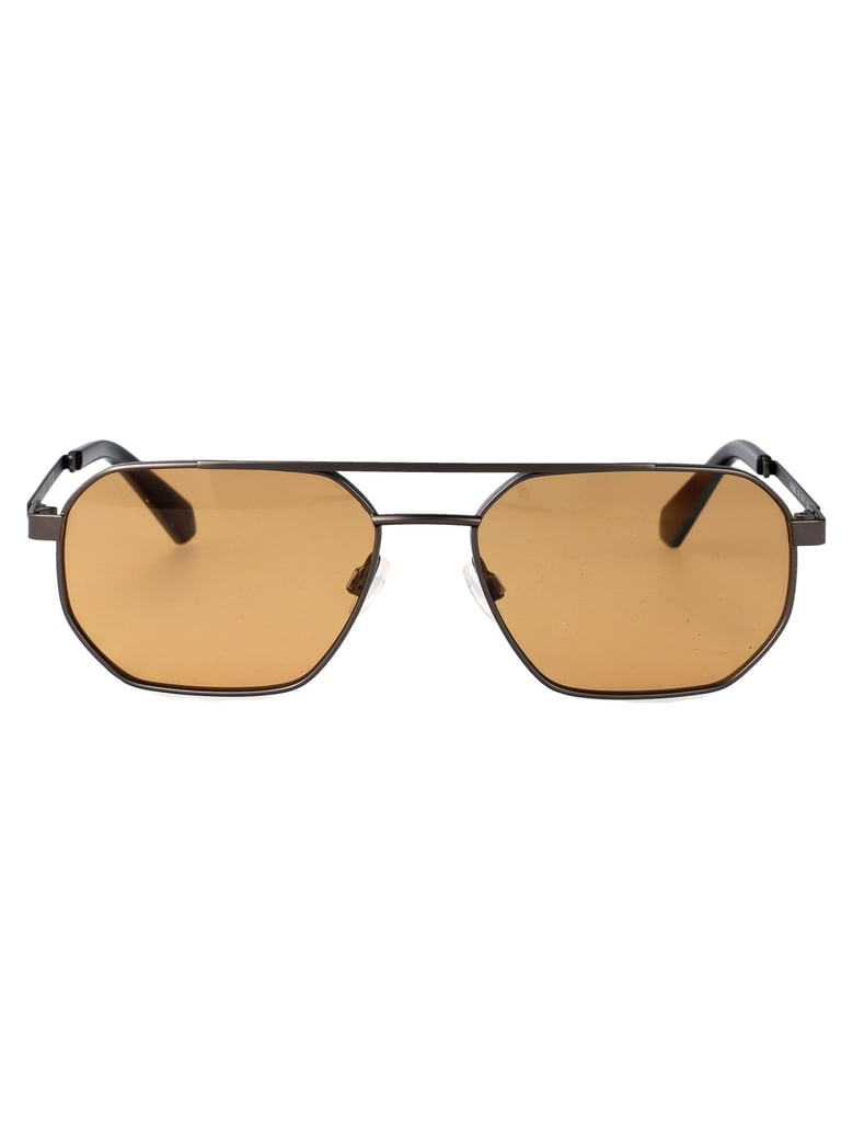 matte dark gunmetal metal sunglasses by Selfnex