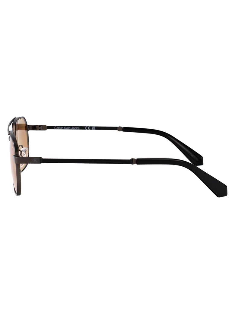 matte dark gunmetal metal sunglasses by Selfnex