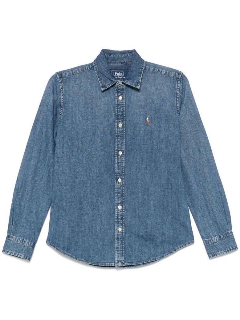 embroidered logo shirt by Selfnex