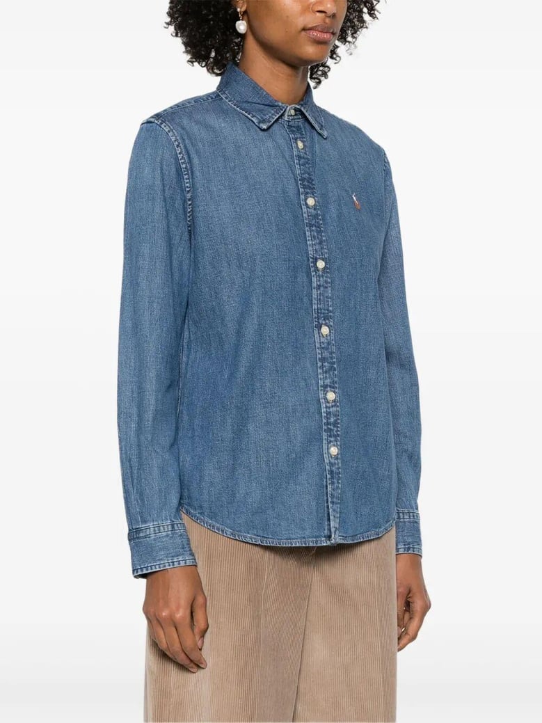 embroidered logo shirt by Selfnex