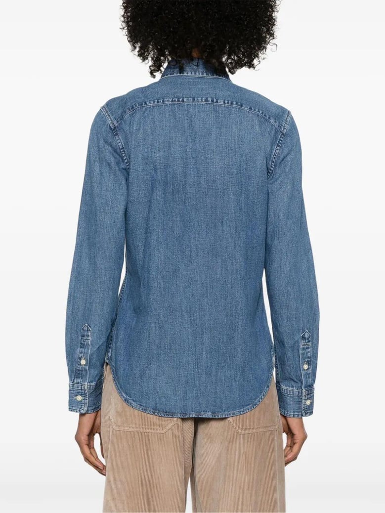 embroidered logo shirt by Selfnex