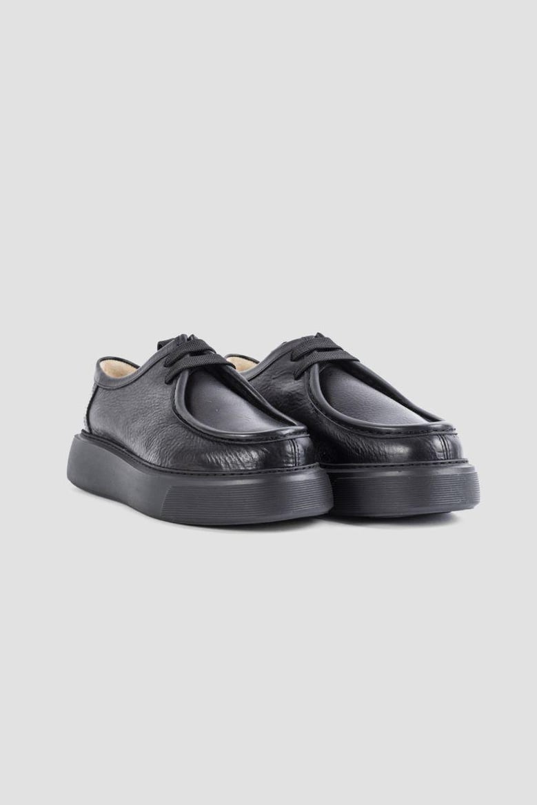 fernabee shoes crafted with premium italian black grained leather by Selfnex
