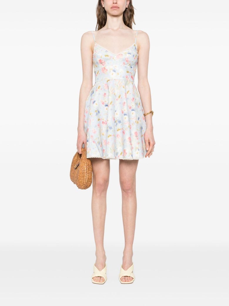 lucky linen mini dress by Selfnex
