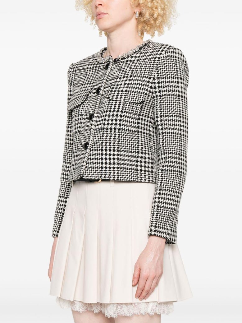 wool blend checked jacket by Selfnex
