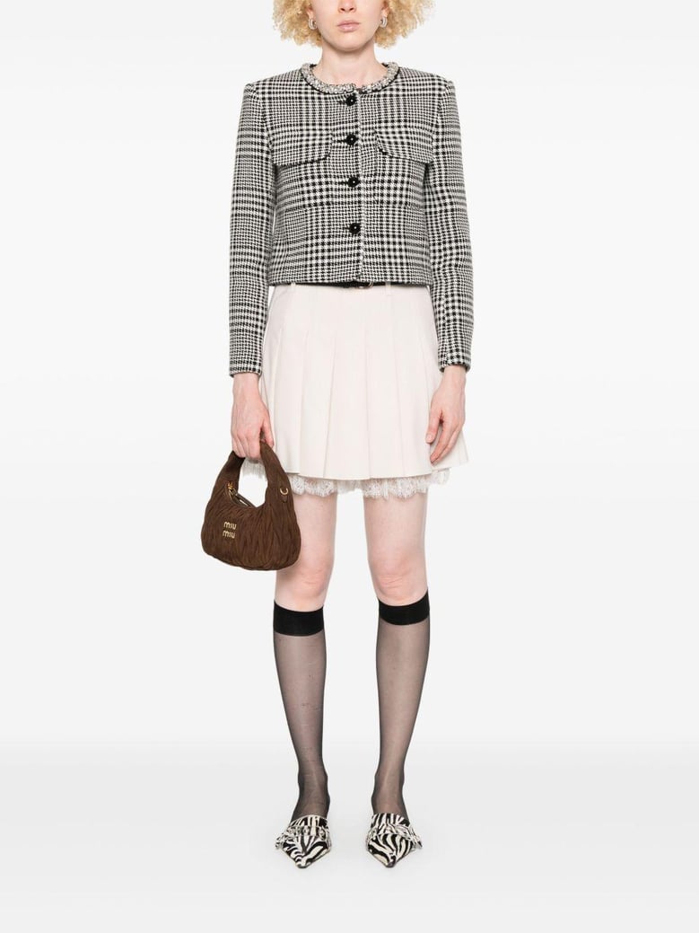 wool blend checked jacket by Selfnex