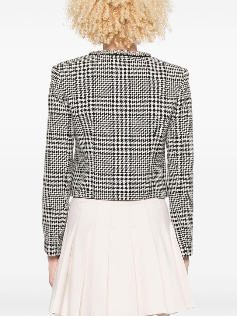 wool blend checked jacket by Selfnex
