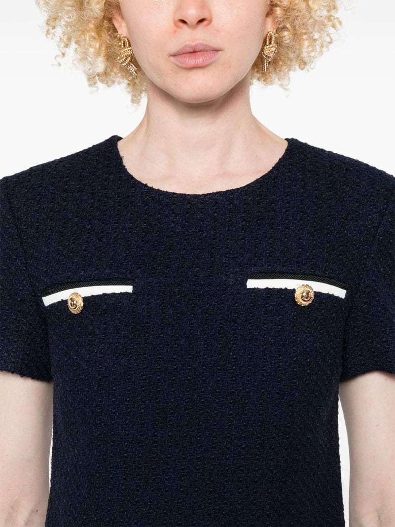 boucle mini dress by Selfnex
