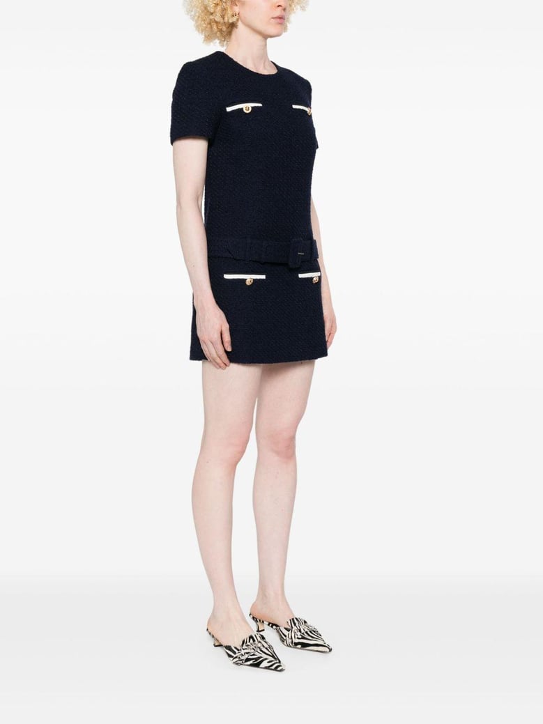 boucle mini dress by Selfnex
