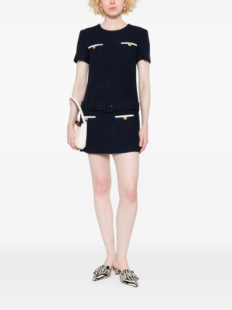 boucle mini dress by Selfnex