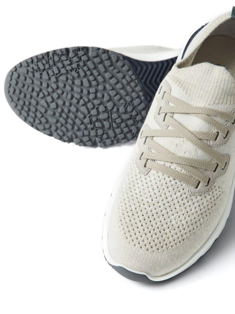 cotton chiné knit runner sneakers by Selfnex