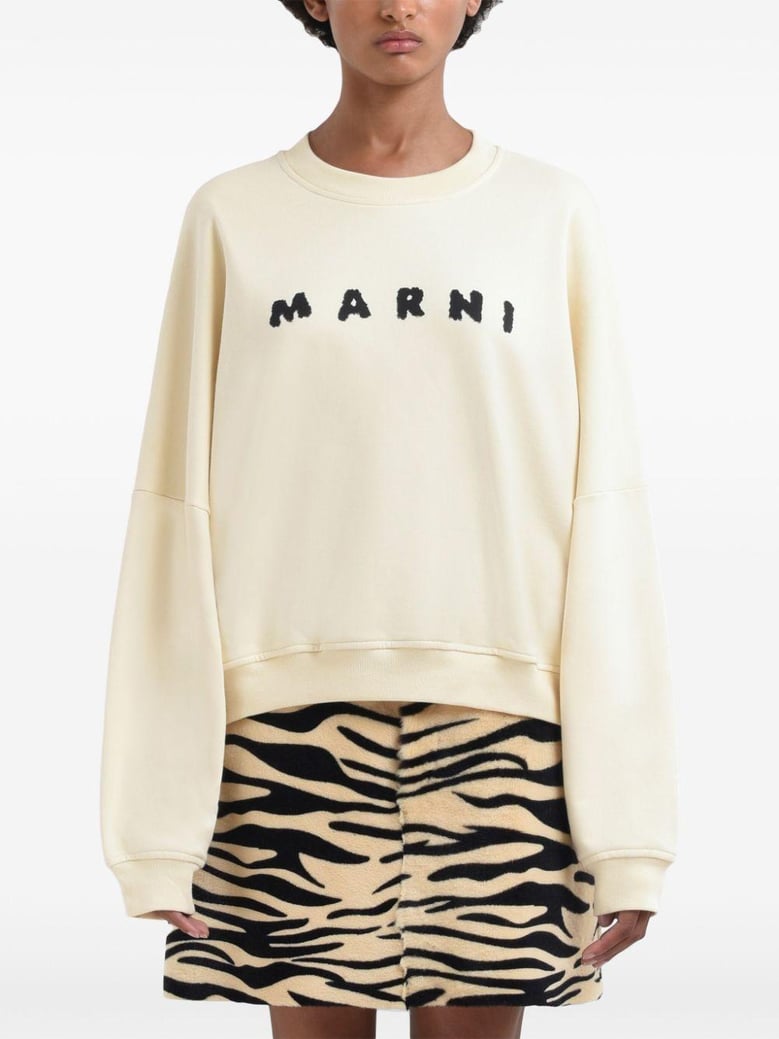 cotton sweatshirt with print by Selfnex