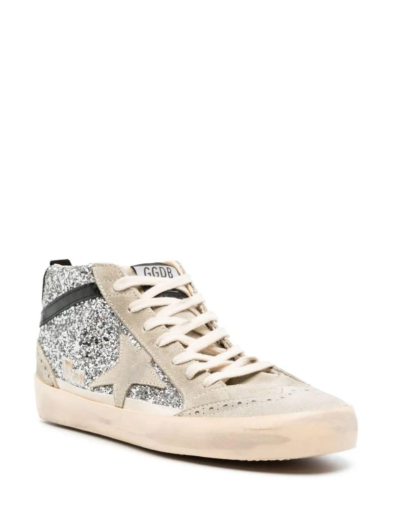 mid star glitter upper suede toe st by Selfnex