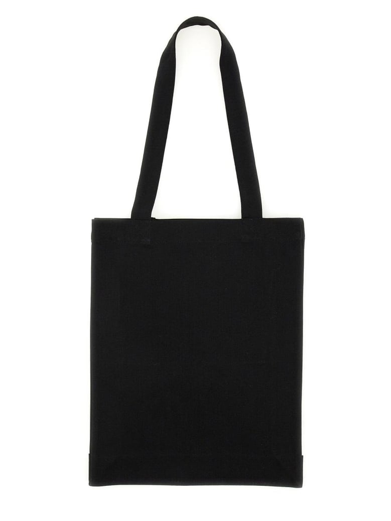 black canvas lou shopping bag by Selfnex