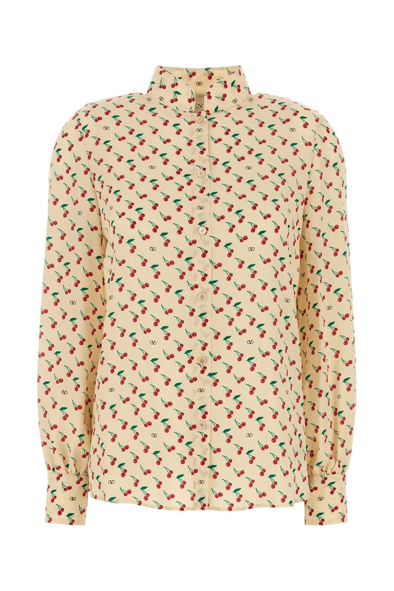 printed crepe shirt by Selfnex