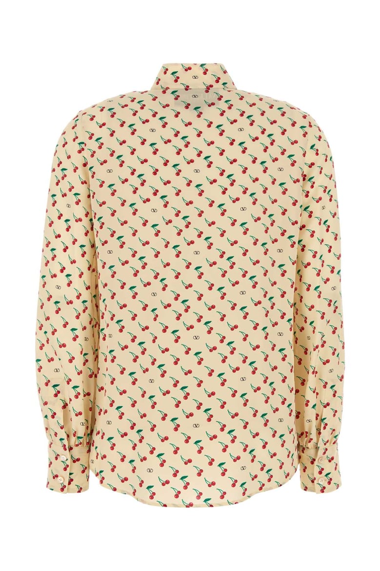 printed crepe shirt by Selfnex