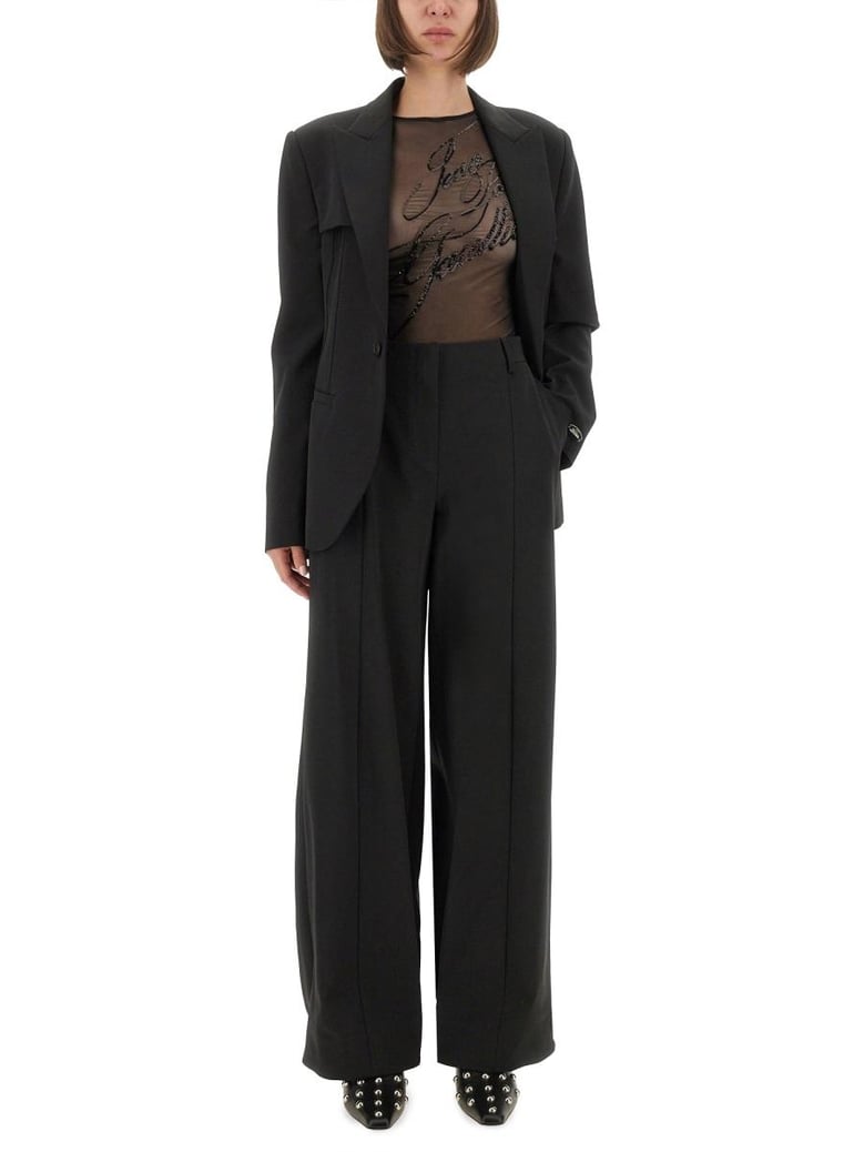 black polyamide trousers by Selfnex