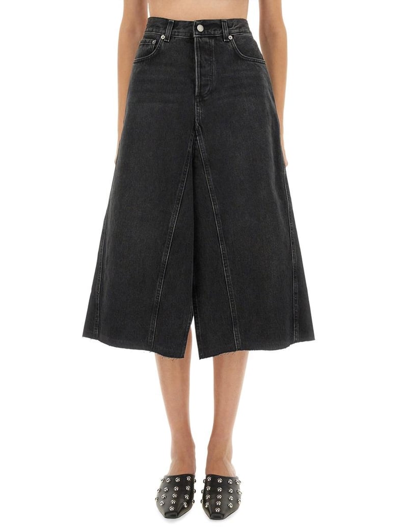 black cotton skirts by Selfnex