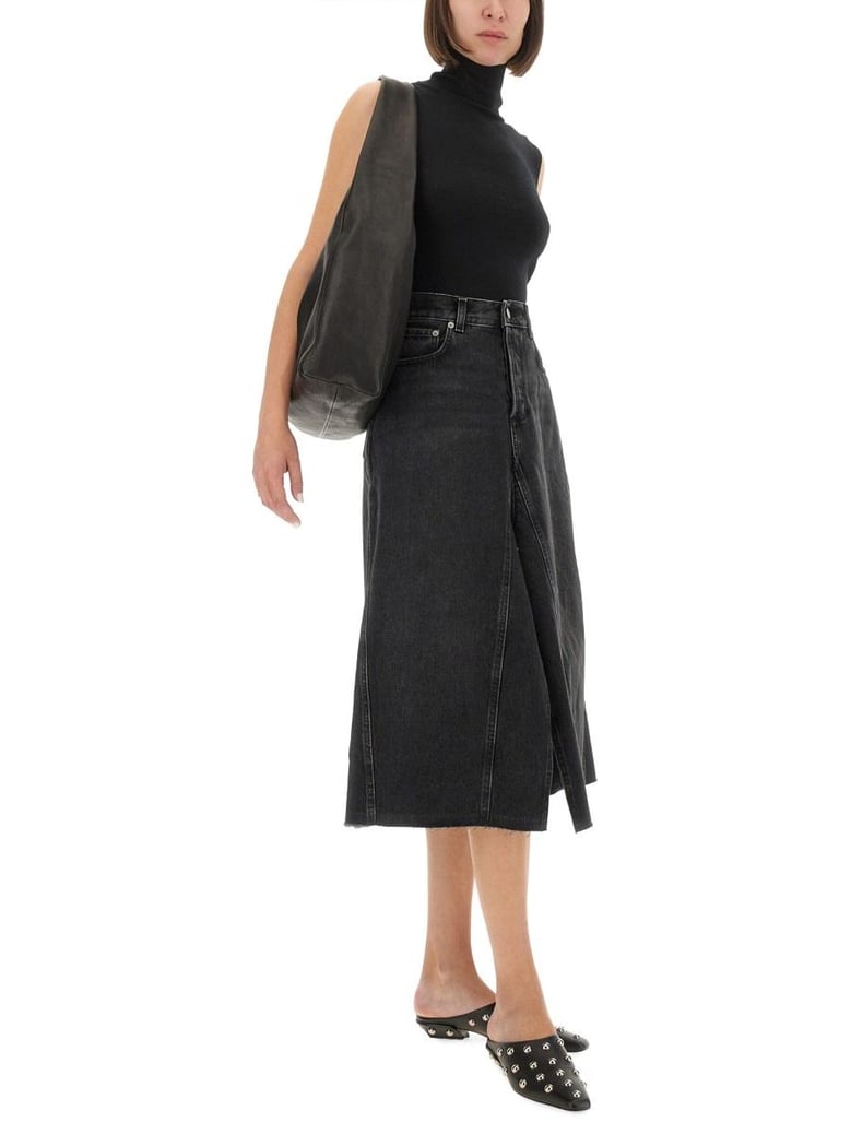 black cotton skirts by Selfnex