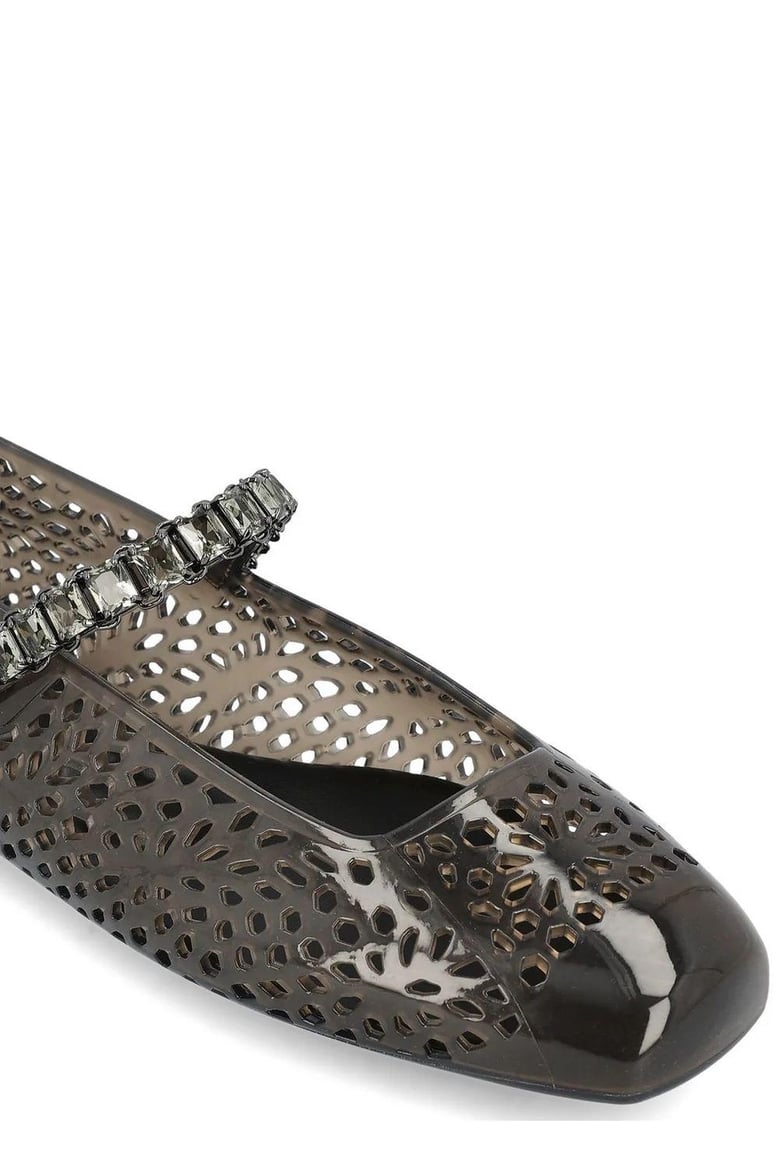the jelly crystal ballet flats by Selfnex