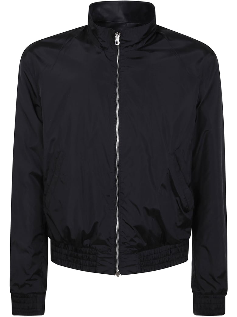 leather reversible bomber jacket by Selfnex