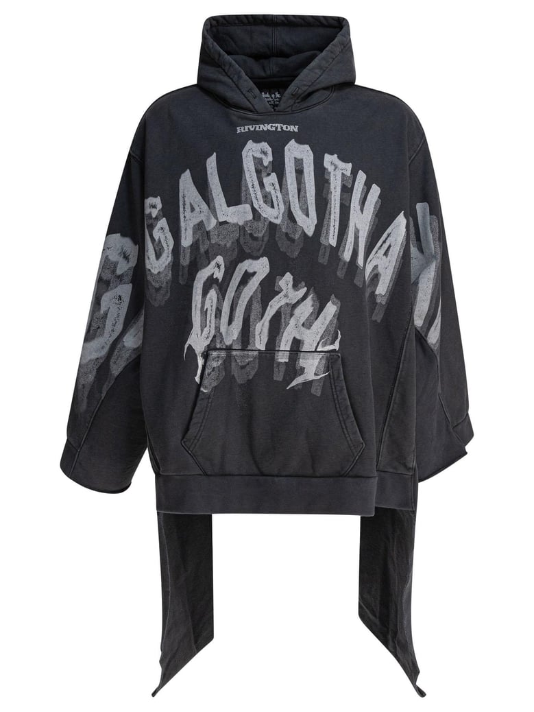 black cotton sweatshirt by Selfnex