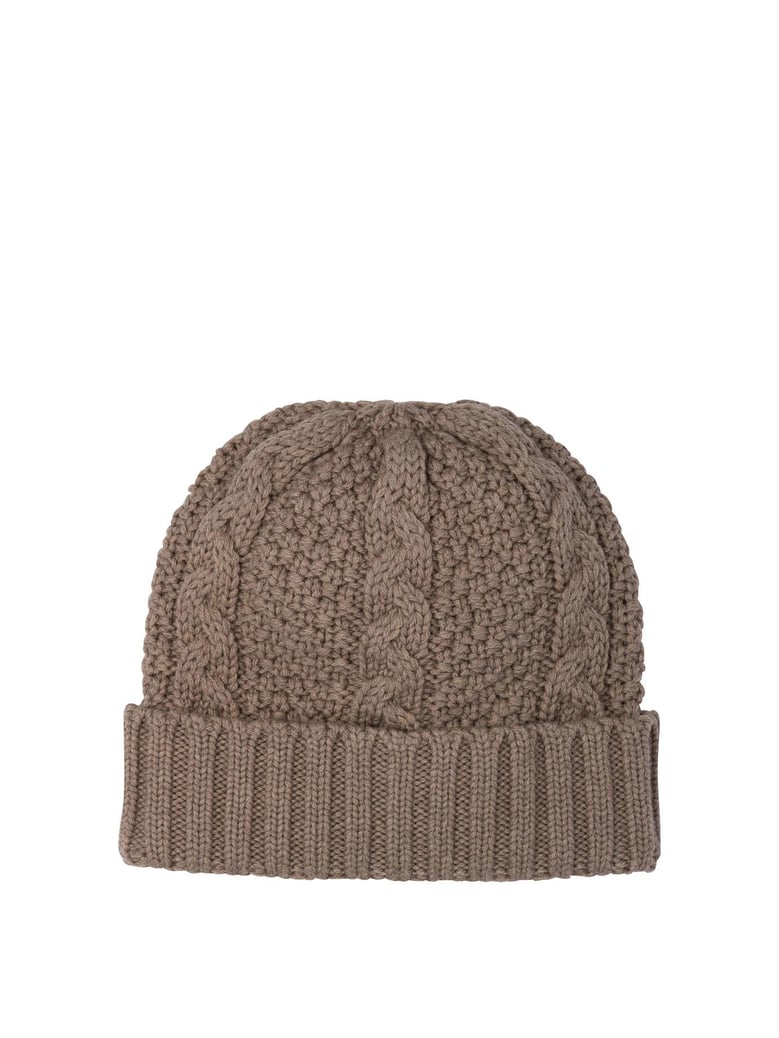 beige merino wool hat by Selfnex