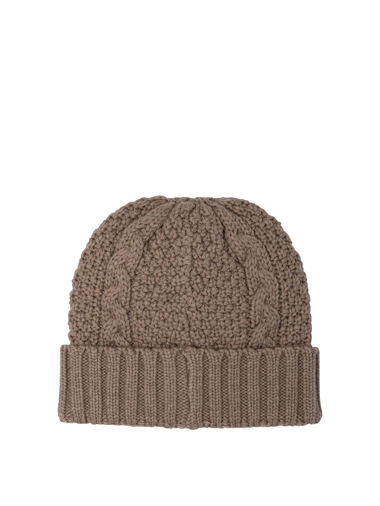 beige merino wool hat by Selfnex