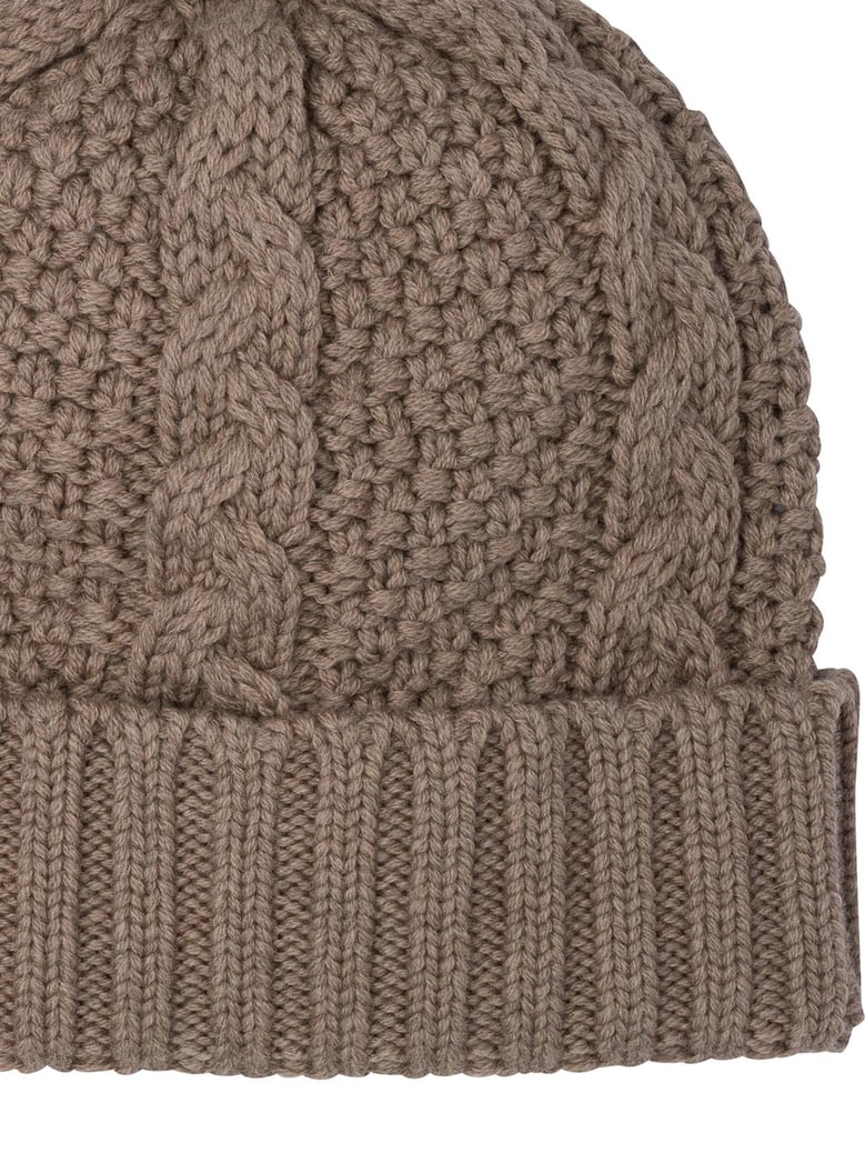 beige merino wool hat by Selfnex
