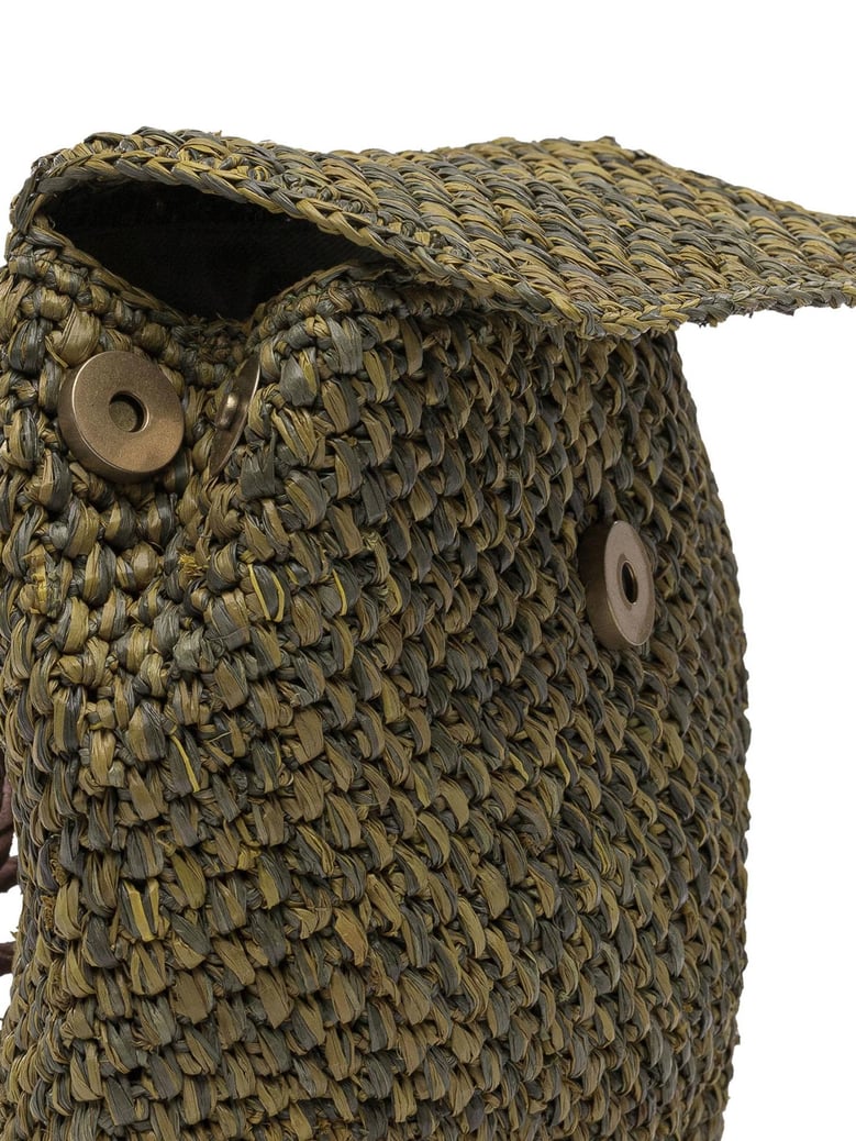 green raffia handbag by Selfnex