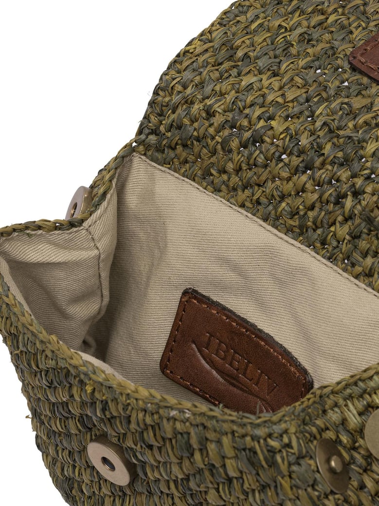 green raffia handbag by Selfnex