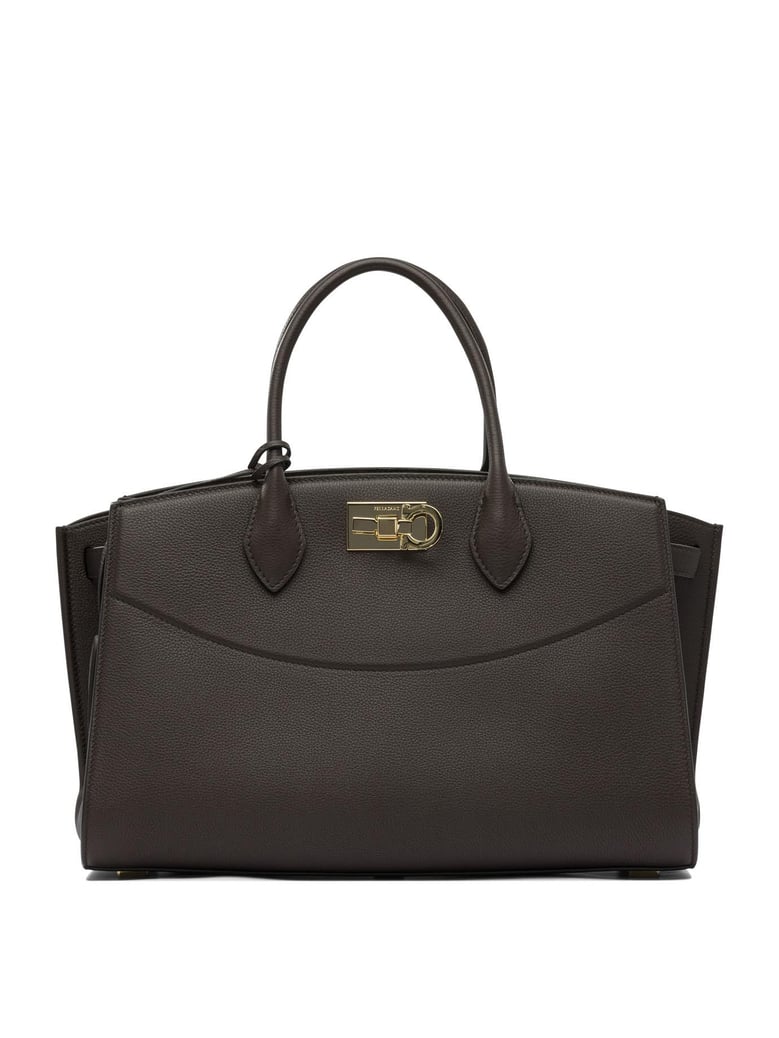 browncalf goat lining handbag by Selfnex