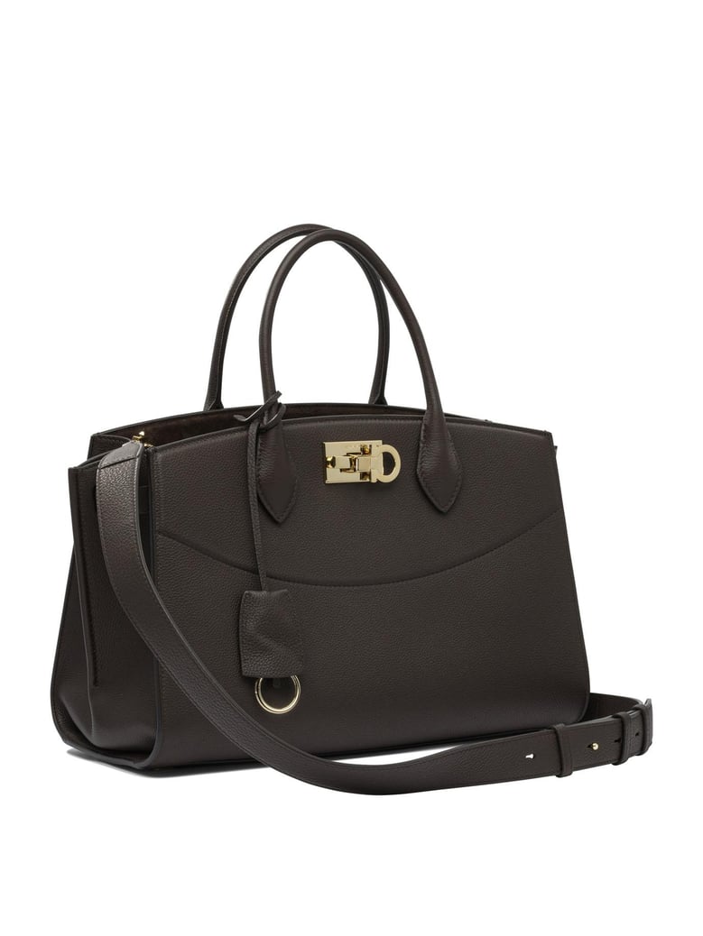 browncalf goat lining handbag by Selfnex