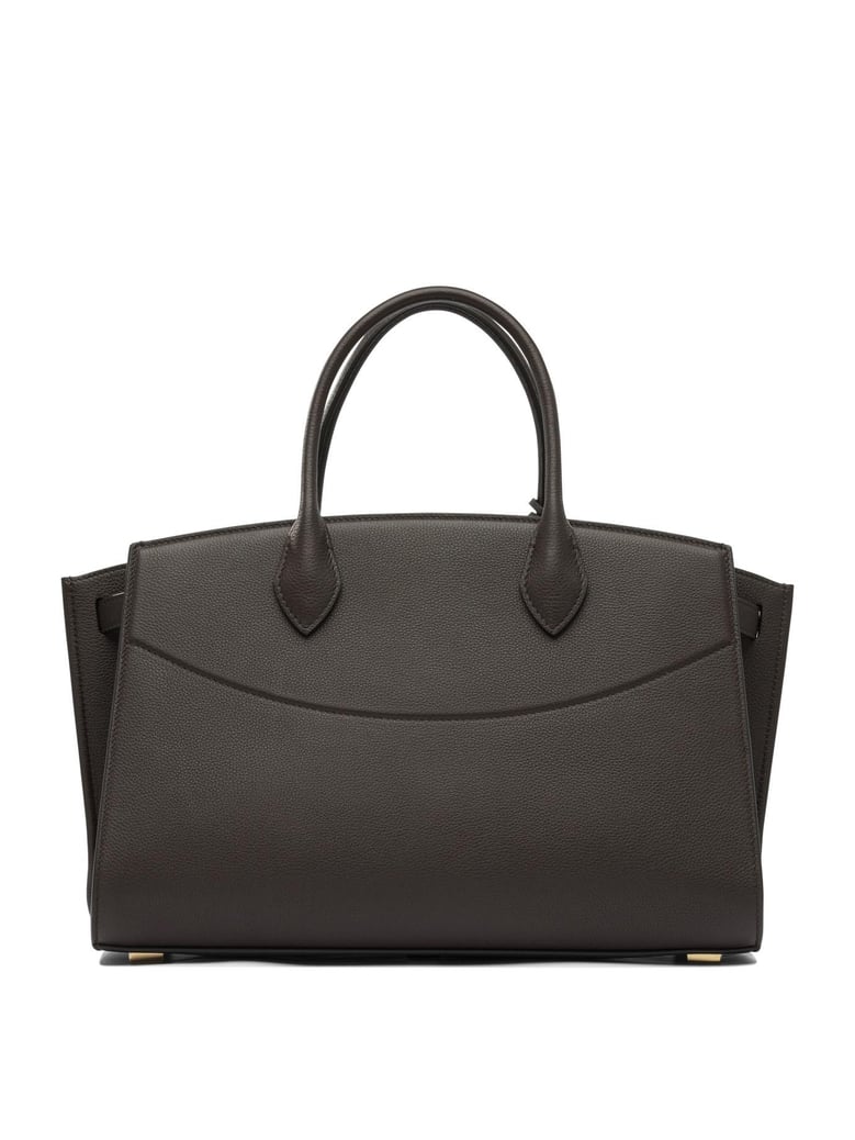 browncalf goat lining handbag by Selfnex