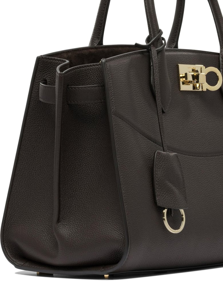 browncalf goat lining handbag by Selfnex