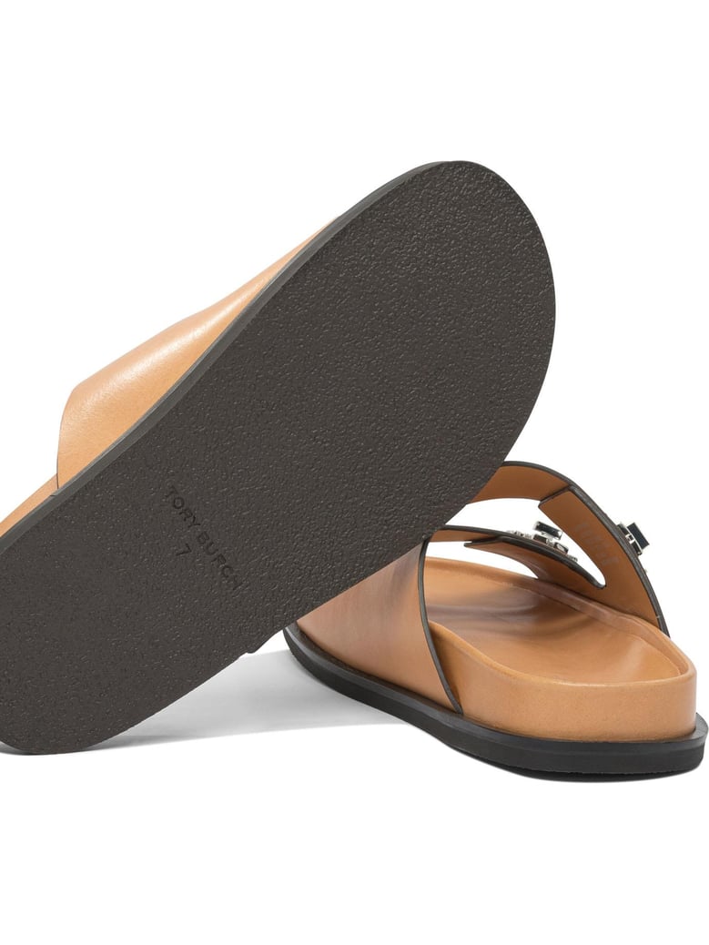 beige rubber sandals by Selfnex