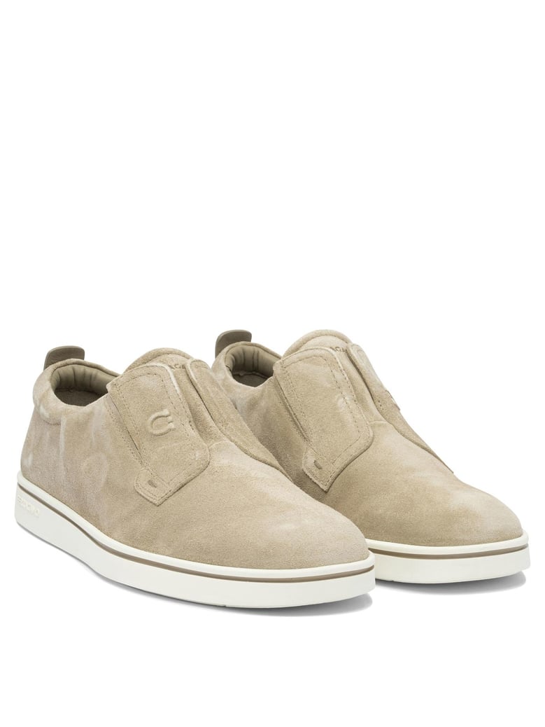 beige rubber loafers by Selfnex