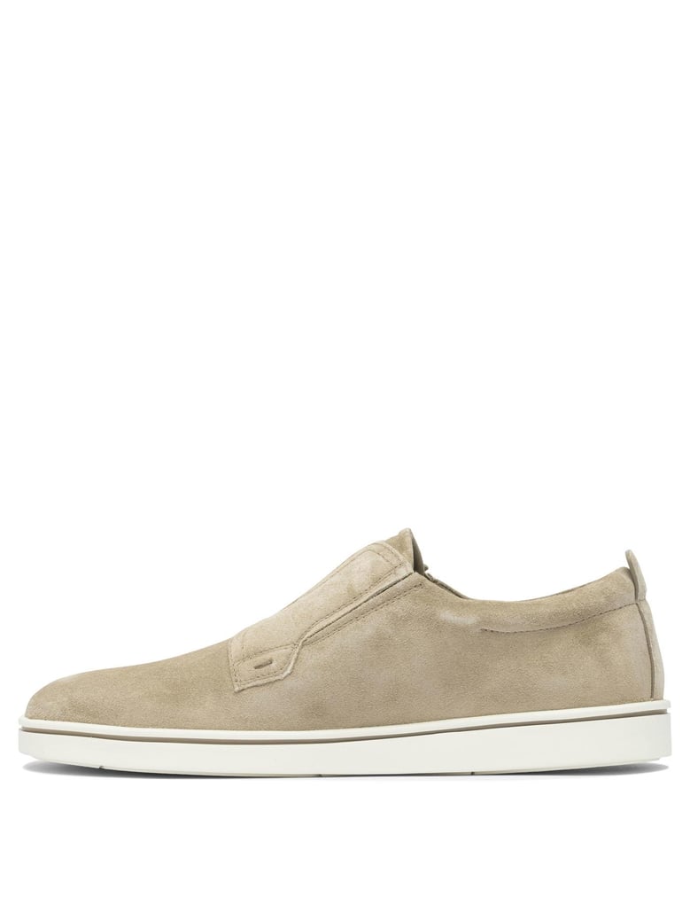 beige rubber loafers by Selfnex