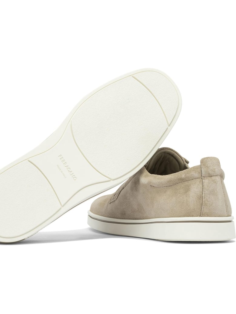 beige rubber loafers by Selfnex