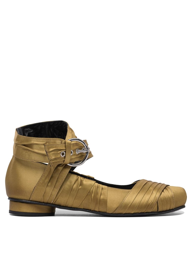 gold ballerinas by Selfnex