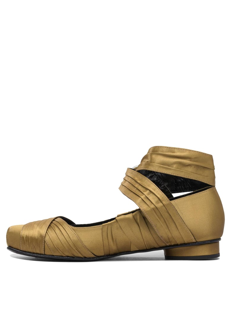 gold ballerinas by Selfnex