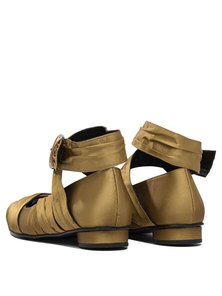 gold ballerinas by Selfnex