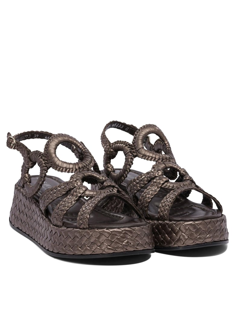 brown rubber sandals by Selfnex