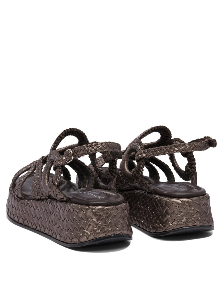 brown rubber sandals by Selfnex
