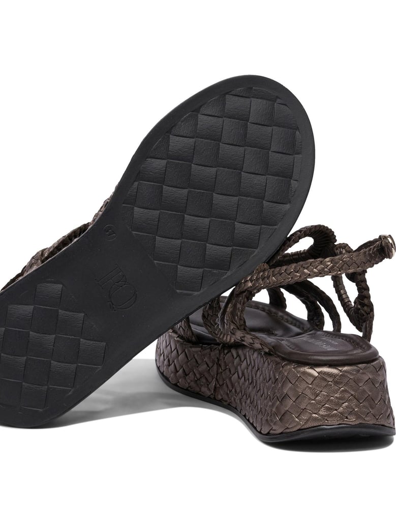 brown rubber sandals by Selfnex