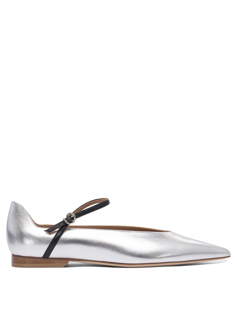 silver rubber ballerinas by Selfnex