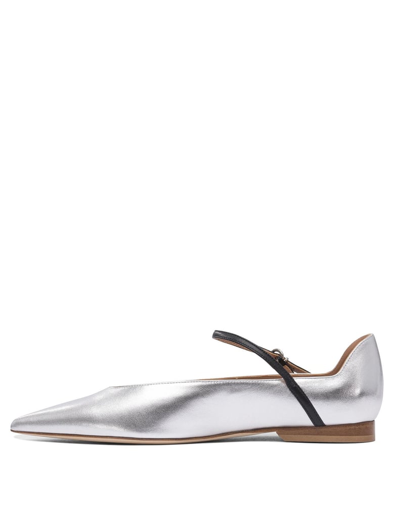 silver rubber ballerinas by Selfnex