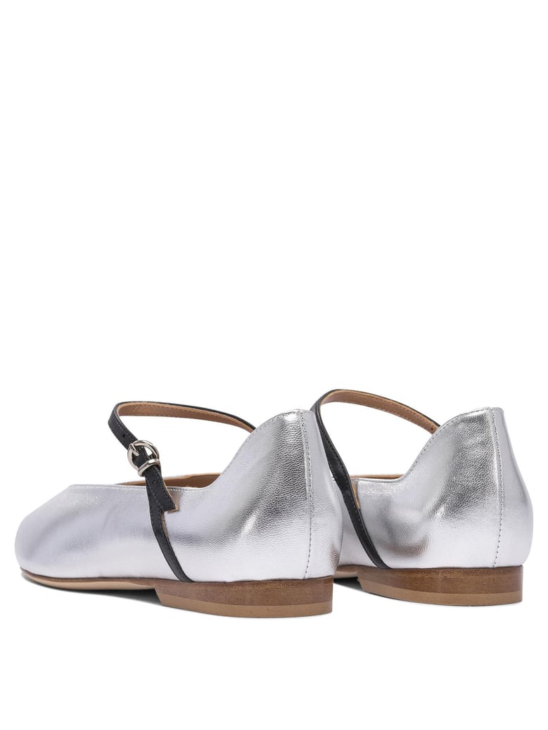 silver rubber ballerinas by Selfnex